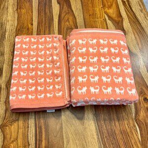Bath & Hand Towels Set w/Cats